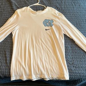University of North Carolina Nike long sleeve T-shirt, size large, white